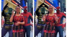Viral| ¡Baile de una chapina llama la atención de los superhéroes de Times Square!