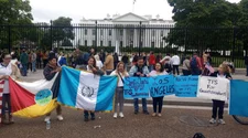 Guatemaltecos claman por el TPS frente a la Casa Blanca estadounidense
