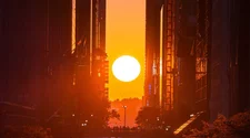 Fotos | El atardecer conocido como "Manhattanhenge" crea una noche espectacular para los neoyorquinos