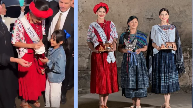 Sheynnis Palacios se encuentra con Rabín Ajaw y con la nueva Miss Guatemala